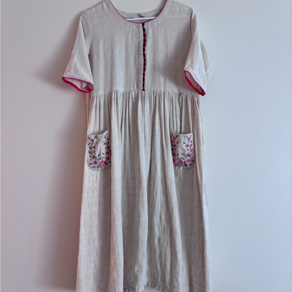 Embroidered flowy dress